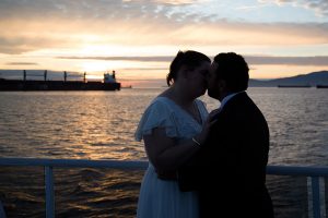 Star of Vancouver Wedding - Sunset Kiss