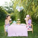 Tea Party at Trout Lake - sipping tea