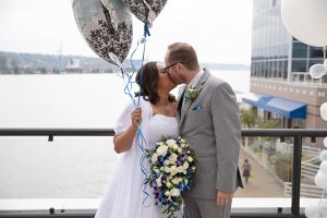 Inn at the Quay Wedding - Balloon Kiss