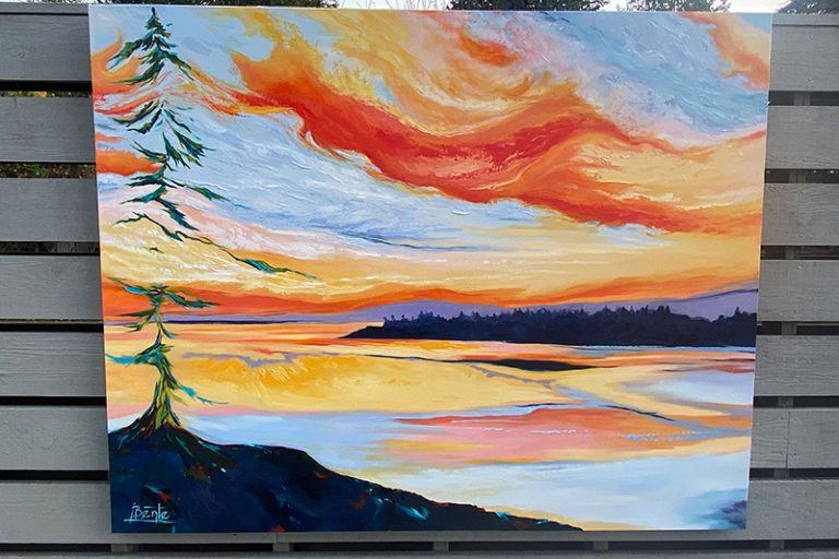 Powell River Artist - Bente Hansen large oil painting